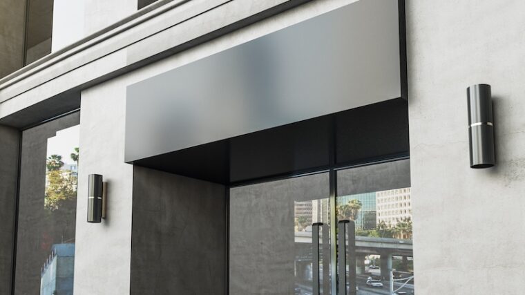 Olika sorters fasadskylt